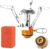 Tragbarer Campingkocher mit Gas, All-in-One-Rucksackkocher, faltbarer Camping-Gasbrenner, Taschenrakete mit Piezo-Zündung, robuster Outdoor-Kocher, Angelkocher, leichte Camp-Essentials für Abenteuer