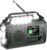 20000 mAh Kurbelradio mit Bluetooth, DAB/FM-Solarradio, als Taschenlampe und Leselampe, USB-Handy-Ladegerät, SOS-Alarm, TF-Karte, Kopfhöreranschluss, TFT-Bildschirm, tragbares Notfallradio für Camping im Freien