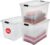 Iris Ohyama NTB-60 Aufbewahrungsboxen mit Deckel, 60 l, 3er-Set, transparent, sicherer Verschluss, stapelbar, Griffe für Schlafzimmer, Schrank, Organisation, BPA-freier Kunststoff, Organizer-Boxen, NTB-60