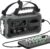 FIVAVA Kurbelradio, tragbares Solarradio mit AM/FM, 10000 mAh Powerbank, Notfallradio mit SOS-Alarm, LED-Taschenlampe, Kurbelgenerator & USB-Anschluss für Camping, Outdoor/Notfall (schwarz)