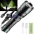 Jayxinli Taschenlampe LED wiederaufladbar 1000000 Lumen extrem hell | 5000 mAh LCD-Akkuanzeige, 5 Beleuchtungsmodi, zoombar, IP67 wasserdicht für Camping und Outdoor