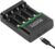 Akkuladegerät für 1-4 AA/AAA NiMH-Akkus, Akkuladegerät mit Typ-C- und Micro-USB-Eingängen, Schnellladefunktion, 1 Stunde Ladezeit, wiederaufladbares Akkuladegerät mit LED-Anzeige