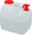Relaxdays Wasserkanister mit Hahn, Weithals Schraubdeckel, Trinkwasserkanister Camping, 12-23 l, BPA-frei, weiß-rot