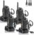 88E Walkie Talkie, lizenzfreie PMR446 16 Kanäle Funkgeräte, 2 W Funkempfang, 16 Kanäle, 3–5 Meilen Reichweite, mit USB-Ladestation und Headset, (schwarz, 4 Stück)