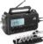 Kurbelradio mit Solar & 12000-mAh-Powerbank, AM/FM/SW-Notfallradio, USB-C-Handyladung, SOS-Alarm, Taschenlampe & Leselampe, Radio mit Weltempfänger, wasserdicht, tragbar für Camping, Outdoor, Schwarz