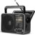 Solarbetriebenes tragbares Radio mit AM/FM/SW, Lautsprecher, 2000-mAh-Akku und USB-C – Notfallradio für Outdoor, Camping, Reisen, Stürme und Stromausfälle (BJL-671-Solar)