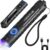 TUOWEE Wiederaufladbare EDC-Taschenlampe mit weißem Licht, grünem Strahl und UV-Licht, 1000 Lumen, flache, kompakte LED-Lampe mit Doppelschalter, OLED-Display, wasserdicht für den Alltag und den Außenbereich