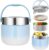 Thermo-Lebensmittelbehälter 1200 ml Fassungsvermögen Warmhaltebehälter Essen Thermoschüssel mit Deckel, Thermo-Brotdose zur Aufbewahrung von Mittagessen, Suppen, Brei (Blau)