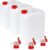 Höfer Chemie 3 x 10 L Wasserkanister-Set, weiß, ideales Campingzubehör für Flüssigkeiten, mit Ablasshahn und Schraubverschluss
