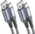 sweguard USB C Kabel 3,1 A (2 Stück 2 m) Schnellladung, USB C Nylon Ladekabel Samsung Schnellladekabel für iPhone 16 15 Pro Max, Ladekabel Samsung S22 S21 S20 S10 S9 S24 S23 Note 20, A72