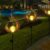 Solarlampe für den Außenbereich, 2 hohle LED-Stäbe aus Metall, dekorativer Gartenstabständer, Solarleuchte für den Außenbereich, Solarfackel, Garten-Solarflammenlicht, IP65-Gartendekoration für Terrasse, Weg, Hof, Rasen