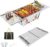 Dripex klappbarer Holzkohlegrill – schnell zusammenklappbarer tragbarer Campinggrill aus Edelstahl mit Tragetasche & Zubehör, hitzebeständig & formstabil für Camping, Picknick, Wandern, Garten (65 x 25 x 14 cm)