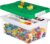 Greentainer Aufbewahrungsbox Spielzeug mit Deckel & herausnehmbarem Tablett & Bauplatte, 3er Set, Spielzeugkiste aus PP, Aufbewahrungskorb Kinder, Spielzeugkiste fürs Kinderzimmer, Aufbewahrungsbehälter für Bauklötze