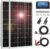 DOKIO Solarpanel 100 W 2 Stück (200 W) 18 V monokristallin (hohe Leistung) für 12 V Autobatterie, AGM, Gel-Batterie, ideal für Wohnmobil, Camping, Gartenhaus