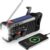Tragbares Notfallradio, Kurbelradio mit Solar- und Batteriebetrieb, AM/FM/SW-Dynamoradio, Taschenlampe und SOS-Alarm, Survival-Kit für Camping, wiederaufladbare 7400-mWh-Powerbank