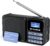 Gallypek Tragbares DAB-Radio, DAB Plus UKW-Radio mit Bluetooth 5.0 und 80 Voreinstellungen, Küchenradio mit Kabel- oder 2200-mAh-Batteriebetrieb, unterstützt Solar- und USB-Aufladung, USB-Flash-Laufwerk/TF/AUX-Verbindung