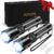 Taschenlampe LED wiederaufladbar, 2er-Pack, 1000.000 Lumen, extrem hell, bis zu 1500 m Reichweite, 3 Lichtmodi & zoombar, IPX7 wasserdicht, taktische LED-Taschenlampe für Camping/Outdoor/Wandern