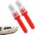 2 x von der Küstenwache zugelassene Marine-Licht-Taschenlampen, wasserdichte Sicherheits-Taschenlampen für Boote mit intelligenter Lichtsteuerung für Notsignale für Angeln und Bojen (rot)