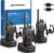 Professionelle Walkie-Talkies für Erwachsene mit großer Reichweite, wiederaufladbaren Batterien, 16-Kanal-Radio, USB-Ladegerät und Handheld mit VOX (Schwarz, 3er-Pack)