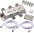 RUNCCI-YUN 4-fach TV Radio F-Stecker Adapterkabel Antennenverteiler SAT Splitter Metall TV Splitter 5-2500 MHz inkl. Adapter + Kabel + 4x F Stecker auf Koaxial Stecker + 5x F Buchse auf Koaxial Kupplung