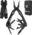 Swiss+Tech Multitool 16 in 1 Multifunktionszange aus Edelstahl, faltbar, Multifunktionswerkzeug, Multifunktionszange mit Messer, Flaschenöffner, Gürtelclip für Camping, Reparatur, mit Tragetasche