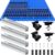 Solarpanel-Halterung Flachdach, Aluminium-Photovoltaik-Montageschiene 12 cm, verstellbare schwarze Klemme für 30-35 mm dicke Module, Solarpanel-Montage-Montageset, 2 Module, geeignet für Flachdach-Trapezdach