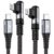 USB-C-Ladekabel (2 Stück, 2 m), SWECENT 90-Grad-iPhone-Ladekabel, Power Delivery, Nylon, schnelles Typ-C-Ladekabel für iPhone 14/13/Pro/Pro Max/Mini/12/12Pro Max/Mini/11 Pro/X/XS/XR/SE/8 Plus, Grau