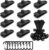 Planen-Clips-Set, 10 Zelt-Clips, Planenspanner mit 10 Zelt-Bungees-Schnüren und 10 Karabiner-Clips für Camping, Picknick, Wandern