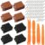 8 x 8-polige Autoradio-Steckerklemmen mit 64 ISO-Steckerstiften, 4 Türverkleidungswerkzeug, Lautsprecherstecker, Autoradio-Zubehör, Radio-Adapter, Universal-Gehäuse-Montageset