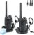 EP31 PMR446 Walkie Talkies, IP54 wasserdichte wiederaufladbare Walkie Talkies mit 16 Kanälen, 2-in-1 TPYE C-Ladekabel, mit USB-Ladestation, Original-Ohrhörer (schwarz, 2 Stück)