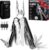 BIBURY Multitool, 19-in-1 Edelstahl-Multitool-Werkzeug mit Zange, Klappmesser, Schere, Schraubendreher, Geschenke für Männer, faltbares Multifunktionswerkzeug für Outdoor, Camping, Reparatur