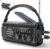 MILFECH 20000 mAh Solarradio, AM/FM Kurbelradio, tragbares Dynamo-Wetter-Notfallradio, LED-Taschenlampe & Leselicht, Typ-C-Aufladung, SOS-Alarm, IPX6 für Camping im Freien (schwarz)