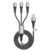 Multi USB Kabel 1,2 m, Ladekabel 3 in 1 Schnellladekabel Nylon USB Ladekabel Mehrere Ports Universal Ladekabel mit Micro USB Typ C Lightning für iPhone 17, Android, Samsung Galaxy, Huawei, Oneplus, LG