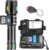 Taktische Taschenlampe mit 500.000 Lumen – superhelle LED-Taschenlampe mit USB-C, IPX6 wasserdicht, 5 Modi (Stroboskop/SOS), Zoom-Funktion für Camping, Outdoor, Notfall und Sicherheit