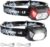 Lepro Stirnlampe, wiederaufladbar, (2 Stück), 2000 l, wasserdichte LED-Stirnlampe mit roten Warnleuchten, 6 Beleuchtungsmodi, lange Laufzeit, leichte Stirnlampe für Kinder und Erwachsene zum Laufen, Angeln, Camping