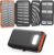 Solar-Powerbank 20000 mAh – ein ADDTOP Solar-Ladegerät mit 22,5 W Schnellladung, 2 USB-A-Ausgängen, 1 USB-C-Eingang/Ausgang, 4 faltbare Solarpanels, Ladegerät externer Akku für Mobiltelefone, Tablet-Camping