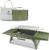 Charmline Tragbarer Holzkohlegrill, klappbarer Campinggrill 35 x 23 cm für 1–3 Personen, Mini-BBQ-Grill für Balkon, Garten, Camping, Picknick und Strand, Grün
