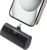 Mini-Powerbank 5200 mAh, kleine Powerbank USB C PD externer Akku, kompakter Akku mit LCD-Digitalanzeige, kompatibel mit iPhone 15/16/17-Serie, Samsung S25/24-Serie, Note, Huawei, iPad Schwarz