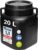 Garronda 20-Liter-BPA-freies quadratisches Fass und Futterbehälter, weithalsiger Wassertank und Behälter mit Deckel für Sauerkraut und Surfass-Pökelfass für Fleisch GD-0088 Schwarz