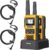 Gaswei G1pro Walkie Talkies mit 16 Kanälen, USB-C wiederaufladbar mit Li-Ionen-Akku, inkl. Kopfhörer und Freisprechfunktion, ideal für Outdoor, Camping und Events (2er-Set + Kopfhörer)