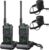 Retevis RT86 Langstreckenfunkgerät, Hochleistungs-Walkie-Talkie mit Lautsprechermikrofon, 2600 mAh tragbares Funkgerät, kabelloses Klon-Notfallfunkgerät für die Fertigung (Schwarz, 2 Stück)