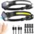 Wiederaufladbare LED-Stirnlampe, 2er-Pack, 300° Weitwinkelstrahl | Einstellbarer Scheinwerfer, 9 Modi mit Sensor, 2400 mAh, 26 Stunden Laufzeit, IPX6 Wasserdicht, Leicht, Kopflampe für Joggen/Camping