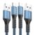 USB-C-Kabel (1 m + 2 m, 2er-Pack), 3,1 A, Schnellladekabel, USB-auf-USB-C-Ladekabel für Samsung Galaxy A51, A50, A41, A40, A71, A21s, A20, A20e, S8, S9, S10, S20 fe, Note 10, 9, 8, Huawei P40, P30, P20, P10, P9