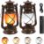 Wiederaufladbare LED-Laterne von Shinmax, 2er-Set Vintage-Gartenlaternen mit Flackereffekt, 4 Lichtmodi, Fernbedienung, USB-Akku, Retro-Hängelaterne für Balkon, Terrasse, Camping, Party & Dekoration
