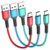 Kurzes USB C Kabel 30cm 3er Pack, 3A USB A auf USB C Ladekabel Schnellladekabel Nylon geflochten für iPhone 17 16, Galaxy S24 S23 S22 S9 A54 A21 17A, Huawei P40/P30, Google Pixel