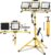 LED-Baustrahler mit Stativ, 300 W, 30.000 LM, 6500 K, LED-Arbeitsleuchte, IP66 wasserdichter Arbeitsstrahler, verstellbare Richtung, Baustellenlampe, Baustellenstrahler für Baustelle, Garage, Werkstatt