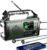 20000 mAh Kurbelradio mit Handy-Ladefunktion, Solar-DAB/DAB+/FM-Radio, 3 Lademethoden, 11 in 1 Bluetooth 5.3 tragbares Notfallradio mit Powerbank, SOS, Taschenlampe, Kompass, TF-Karte, Leselampe