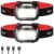 Blukar LED-Stirnlampe, wiederaufladbar, 2000 l, superhelle Stirnlampe, stufenlos dimmbar mit 8 Modi, Sensor & Rotlicht, IPX5 wasserdicht & winkelverstellbar, Stirnlampe zum Joggen, Angeln, 2 Stück