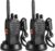 Walkie Talkie PMR446, lizenzfreies Profi-Radio, 16 Kanäle, extrem große Reichweite, Walkie Talkie mit VOX-Freisprechfunktion, inklusive Kopfhörer und USB-Ladegerät (schwarz, 1 Paar)