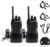 Walkie Talkie, 16 Kanäle, große Reichweite, integrierte LED-Taschenlampe, USB-Ladestation mit Typ-C-Kabel und Kopfhörer (2 Stück)
